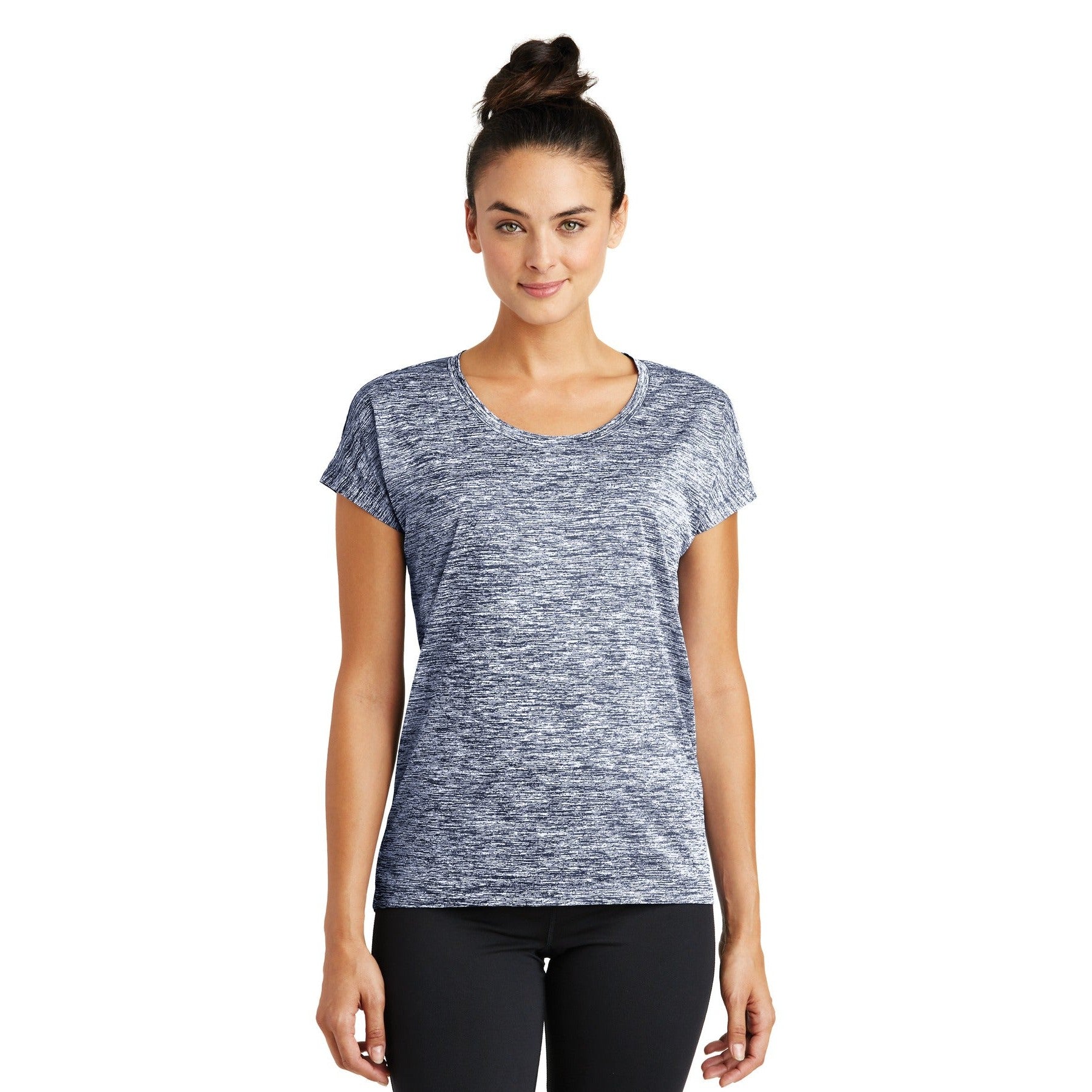 Sport-Tek-Sport-Tek® Women's PosiCharge® Electric Heather Sporty Tee. LST390-MedTech-9